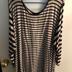 Black/Cream Cotton Blouse